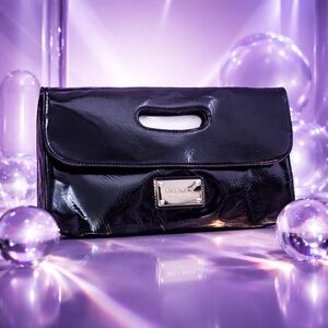 Nine West Glossy Black Clutch